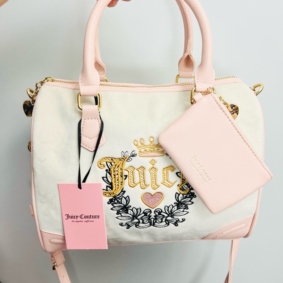 Juicy Couture Heritage Satchel - Cream/Pink - Picture 10 of 12